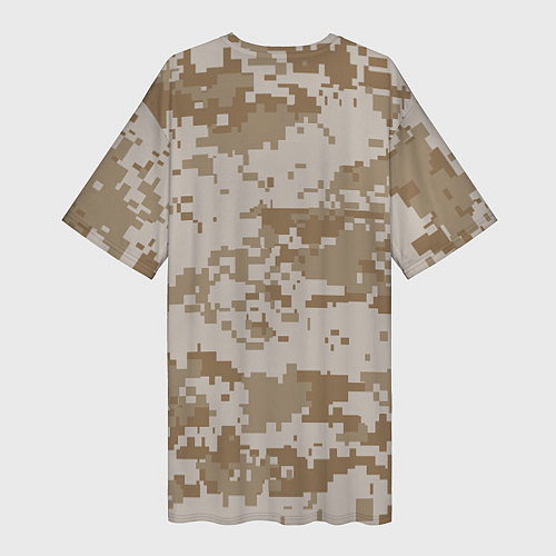 Женская длинная футболка Пустынный Милитари / 3D-принт – фото 2