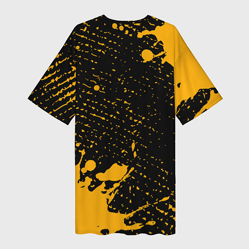Женская длинная футболка БАБЛ КВАС - Брызги / 3D-принт – фото 2