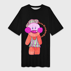 Женская длинная футболка БлаБлаФанФан на черном