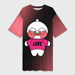 Женская длинная футболка LALAFANFAN - LOVE