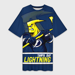 Женская длинная футболка Тампа-Бэй Лайтнинг, Tampa Bay Lightning