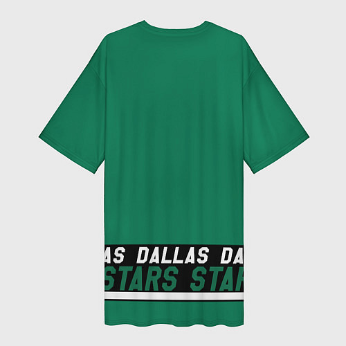 Женская длинная футболка Dallas Stars, Даллас Старз / 3D-принт – фото 2