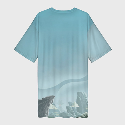 Женская длинная футболка Зельда и Линк / 3D-принт – фото 2