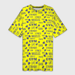 Женская длинная футболка GYM Спортзал