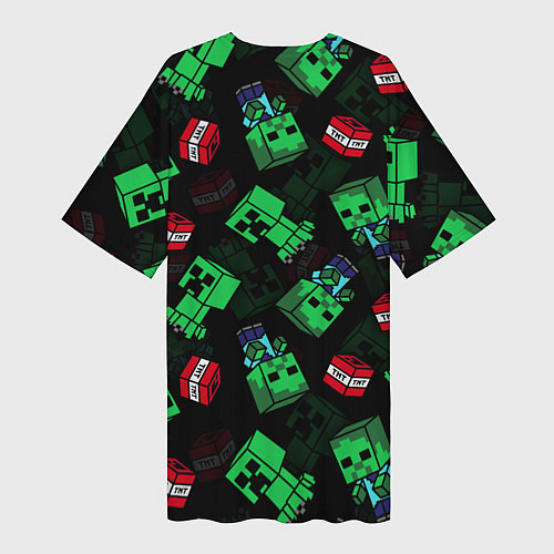 Женская длинная футболка Майнкрафт Minecraft / 3D-принт – фото 2