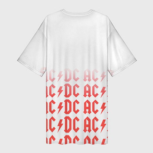 Женская длинная футболка Acdc Паттерн / 3D-принт – фото 2