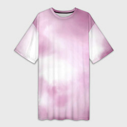 Женская длинная футболка Tie-dye Pink