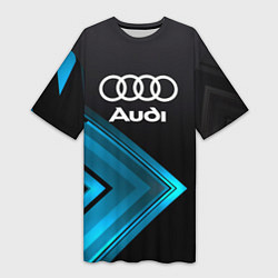 Футболка женская длинная Audi Sport, цвет: 3D-принт