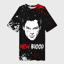 Женская длинная футболка Декстер Новая Кровь Dexter New Blood