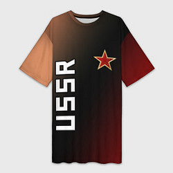 Женская длинная футболка USSR - ЗВЕЗДА