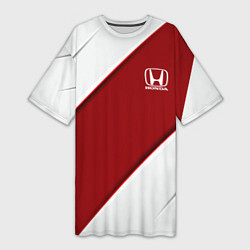 Женская длинная футболка Honda - Red sport