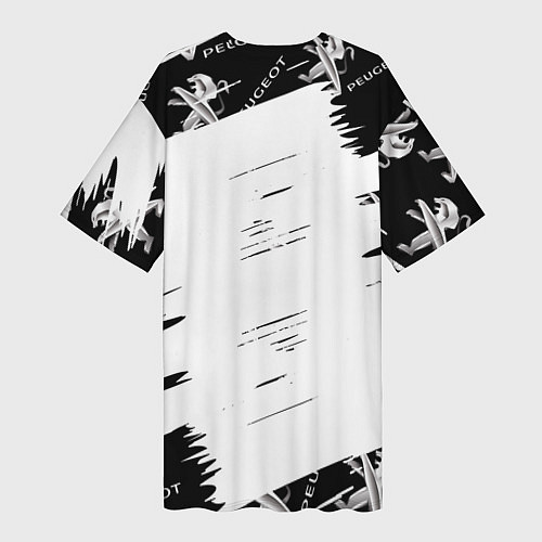 Женская длинная футболка Peugeot Auto Бренд / 3D-принт – фото 2