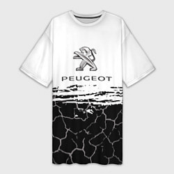 Женская длинная футболка Peugeot: Трещины