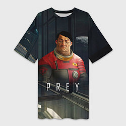 Женская длинная футболка Prey Инженер