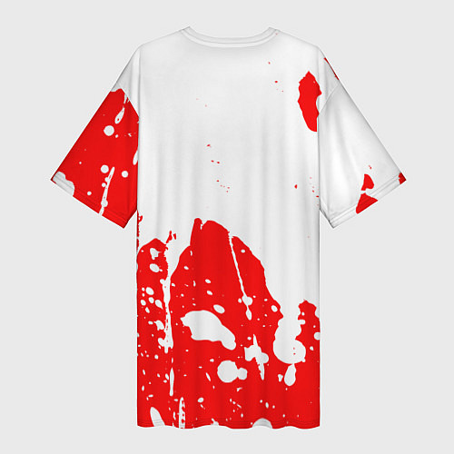 Женская длинная футболка DOTA 2 Краски / 3D-принт – фото 2