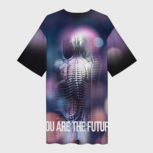 Женская длинная футболка You are the future / 3D-принт – фото 2