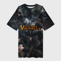 Женская длинная футболка В пылу битвы: Викинги: Вальхалла