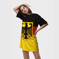 Футболка женская длинная Германия - Germany, цвет: 3D-принт — фото 2