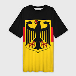 Футболка женская длинная Германия - Germany, цвет: 3D-принт