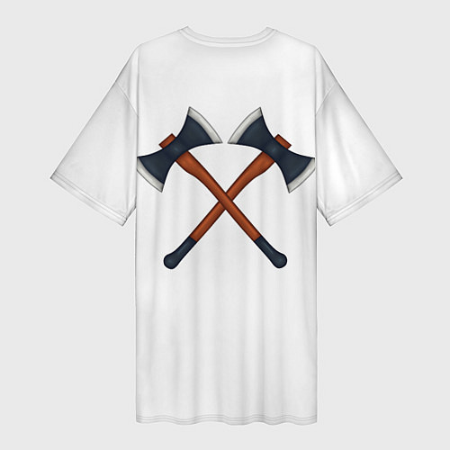 Женская длинная футболка Топоры викингов / 3D-принт – фото 2