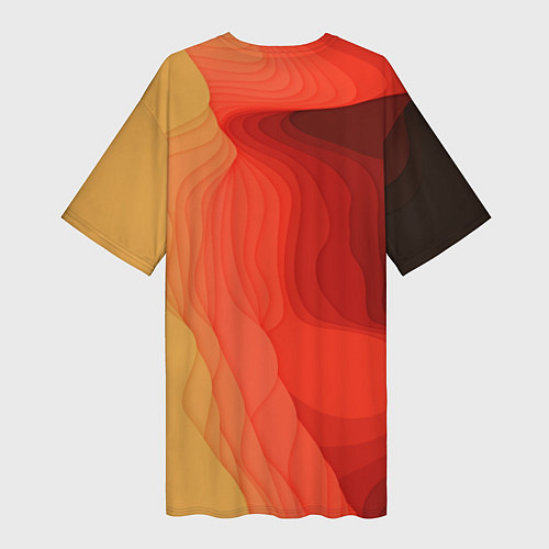 Женская длинная футболка Имитация песка / 3D-принт – фото 2