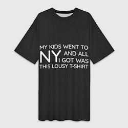 Футболка женская длинная New York T-Shirt, цвет: 3D-принт