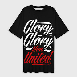 Женская длинная футболка Manchester United Glory Glory Man United Манчестер