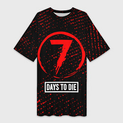 Женская длинная футболка 7 DAYS TO DIE Минимал