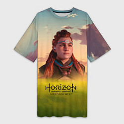 Футболка женская длинная Horizon Forbidden West Aloy, цвет: 3D-принт