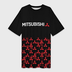 Женская длинная футболка MITSUBISHI HALF PATTERN