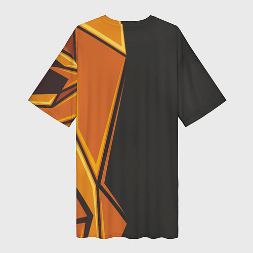 Женская длинная футболка Лиса Этника / 3D-принт – фото 2