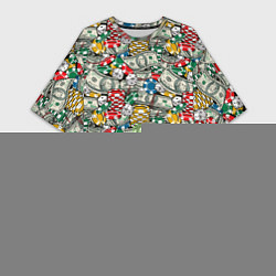 Женская длинная футболка Деньги Казино