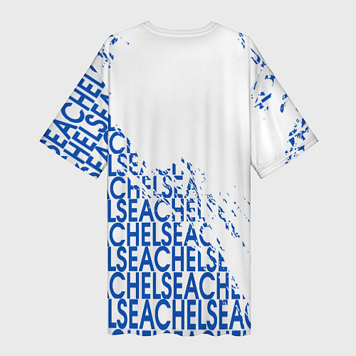 Женская длинная футболка Chelsea fc / 3D-принт – фото 2