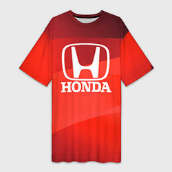 Футболка женская длинная HONDA хонда, цвет: 3D-принт