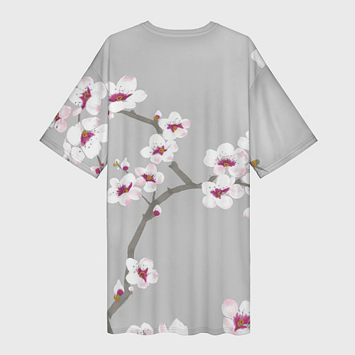 Женская длинная футболка Ранняя весна / 3D-принт – фото 2
