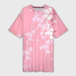Женская длинная футболка Цветущая ива