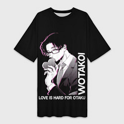 Футболка женская длинная Хиротака, цвет: 3D-принт