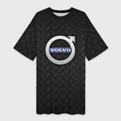 Женская длинная футболка Обновленный металлический логотип VOLVO
