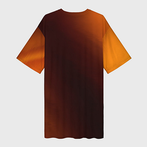 Женская длинная футболка ЛИСИЧКА Абстракция / 3D-принт – фото 2