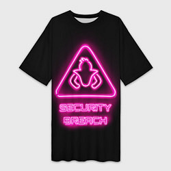Женская длинная футболка Five Nights at Freddys: Security Breach лого
