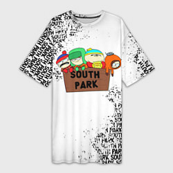 Женская длинная футболка Южный парк - персонажи South Park