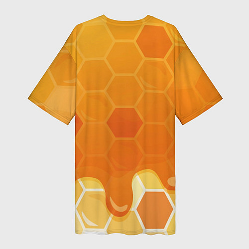 Женская длинная футболка Мёд от пчёл / 3D-принт – фото 2