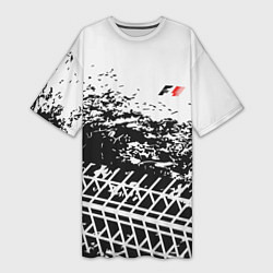 Женская длинная футболка F1 Формула 1 Mini Logo