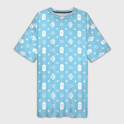 Женская длинная футболка Узор Sky Blue Dope Camo Dope Street Market