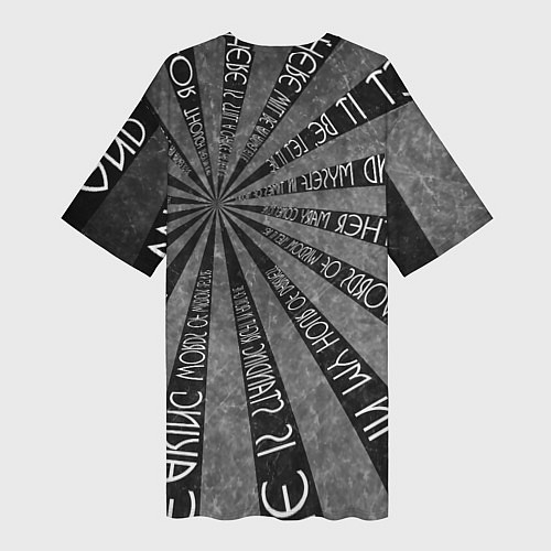 Женская длинная футболка Beatles черно-белый / 3D-принт – фото 2