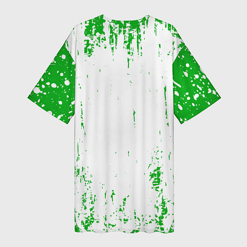 Женская длинная футболка Skoda Брызги / 3D-принт – фото 2