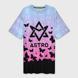 Женская длинная футболка ASTRO БАБОЧКИ