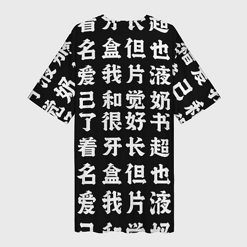 Женская длинная футболка Майки и иероглифы Токийские мстители / 3D-принт – фото 2
