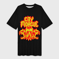 Женская длинная футболка ZillaKami x SosMula City Morgue Цербер