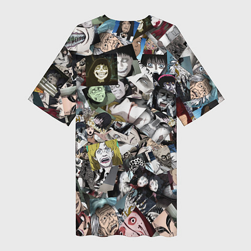 Женская длинная футболка Ito Junji Collection / 3D-принт – фото 2